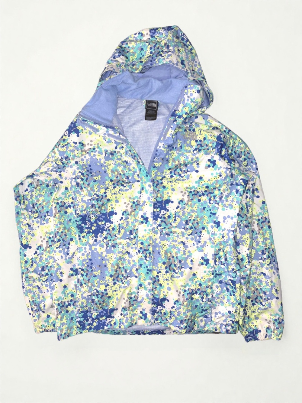 The North Face Girls' Hooded Raincoat - Blue Multi Splash